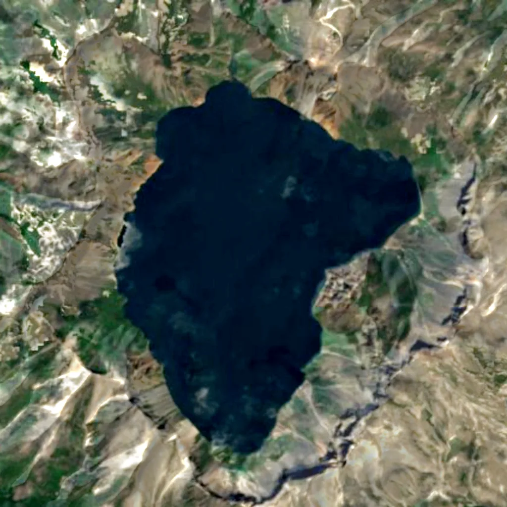 Heaven Lake seen from above (Sentinel-2)