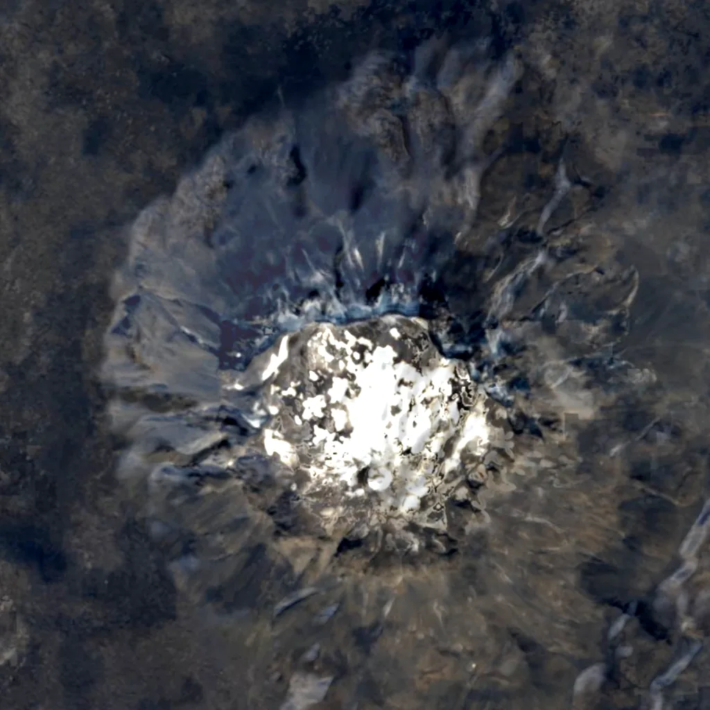 Herðubreið seen from above (Sentinel-2)