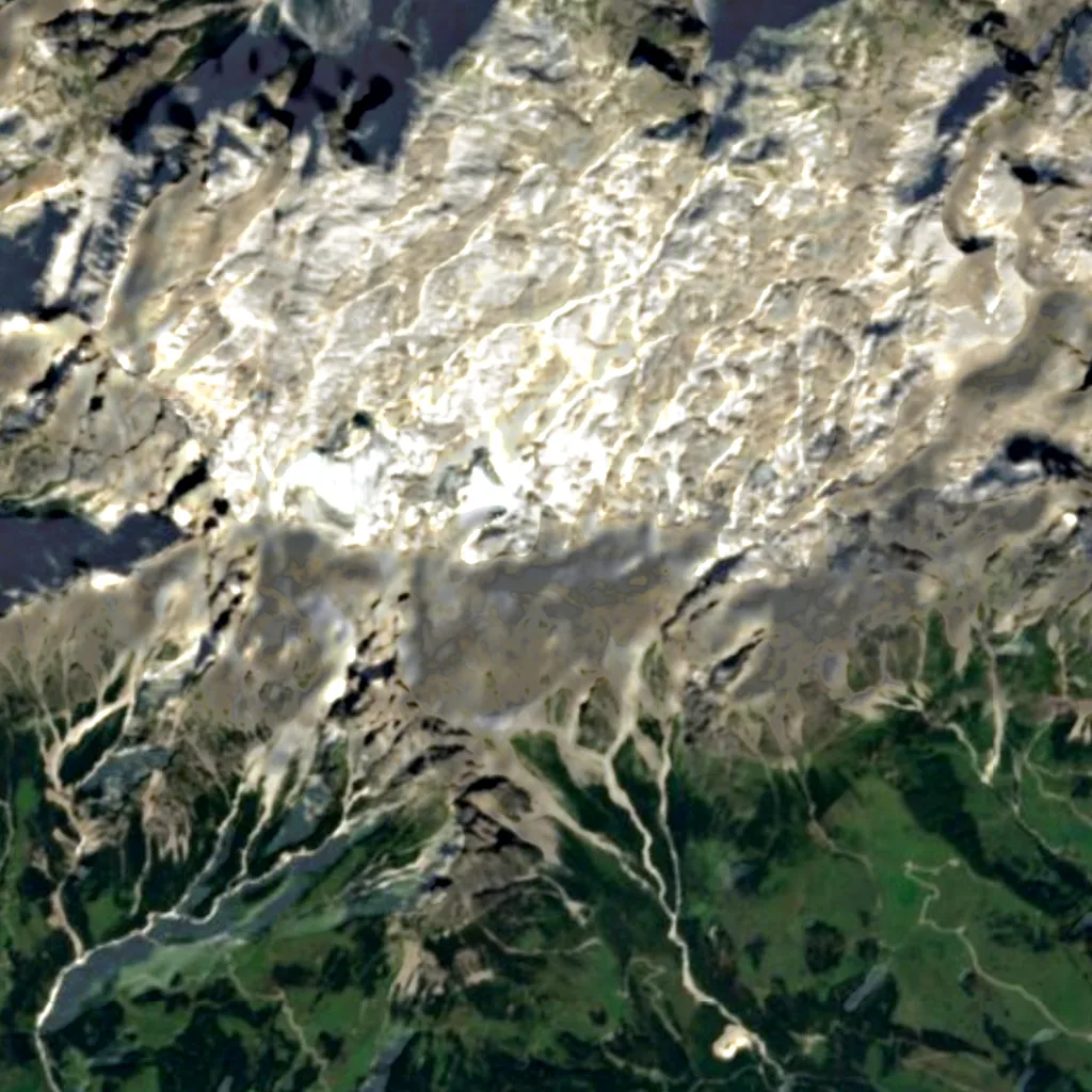 Hochkönig seen from above (Sentinel-2)