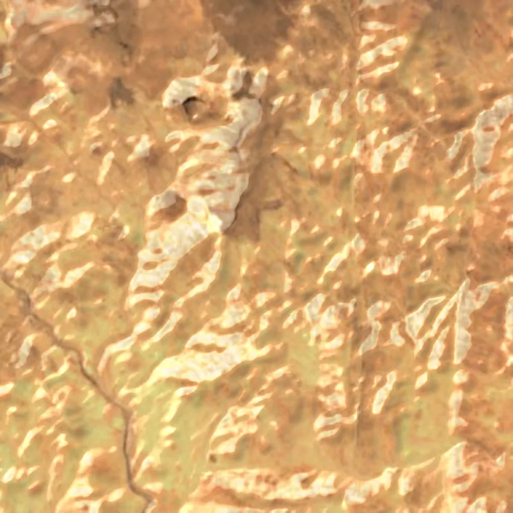 Hoggar Mountains seen from above (Sentinel-2)