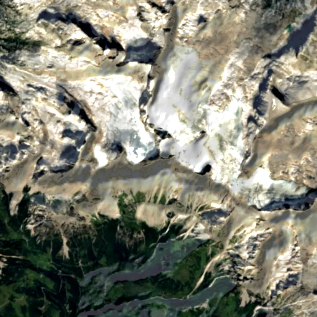 Hoher Dachstein seen from above (Sentinel-2)