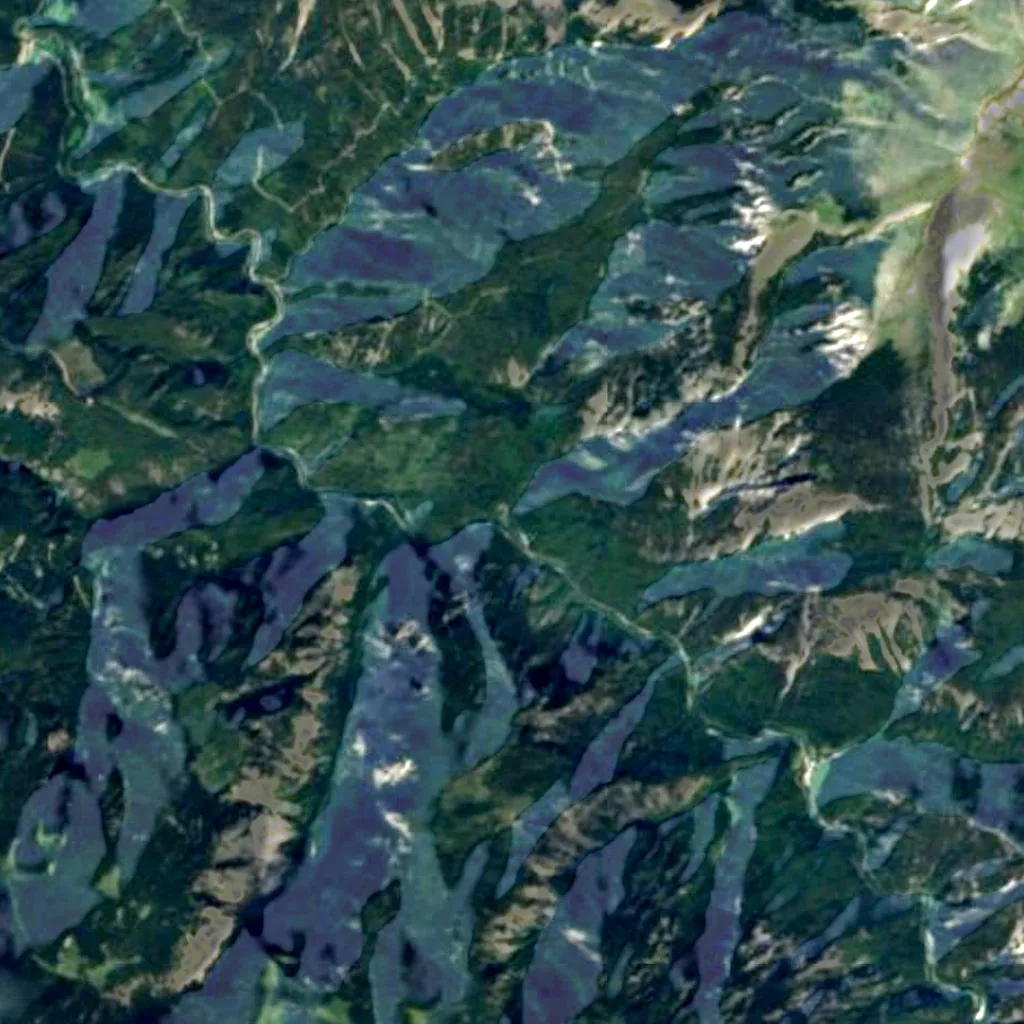 Höllental seen from above (Sentinel-2)