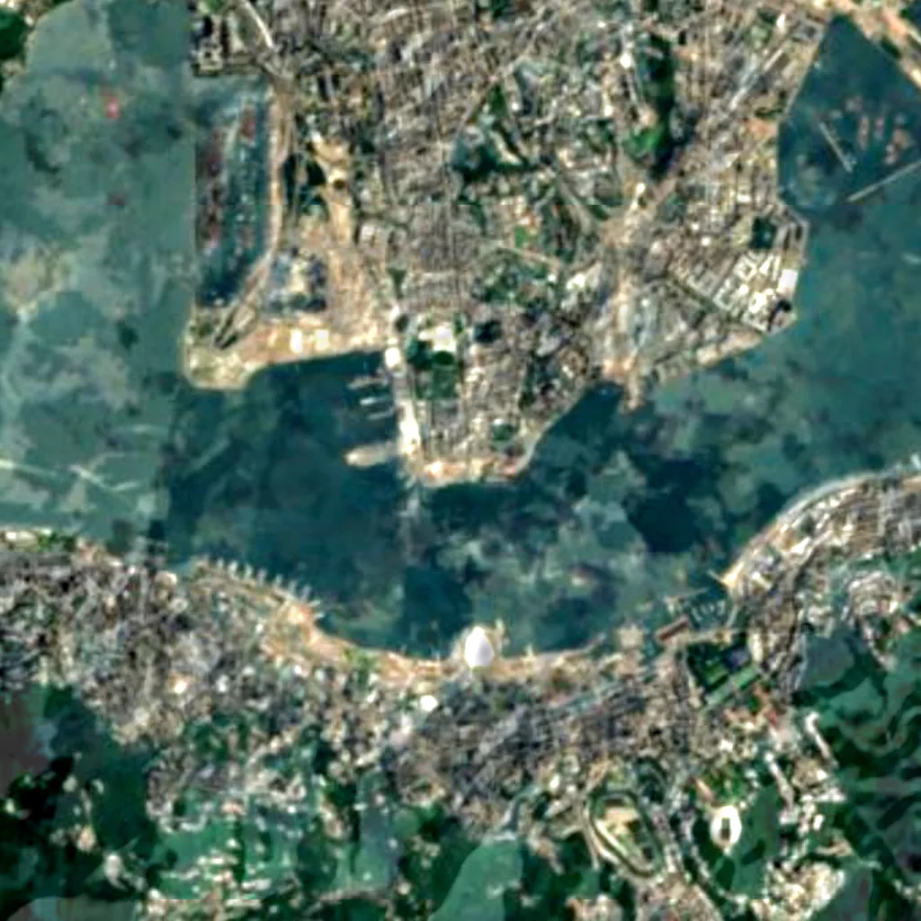Hong Kong Space Museum seen from above (Sentinel-2)