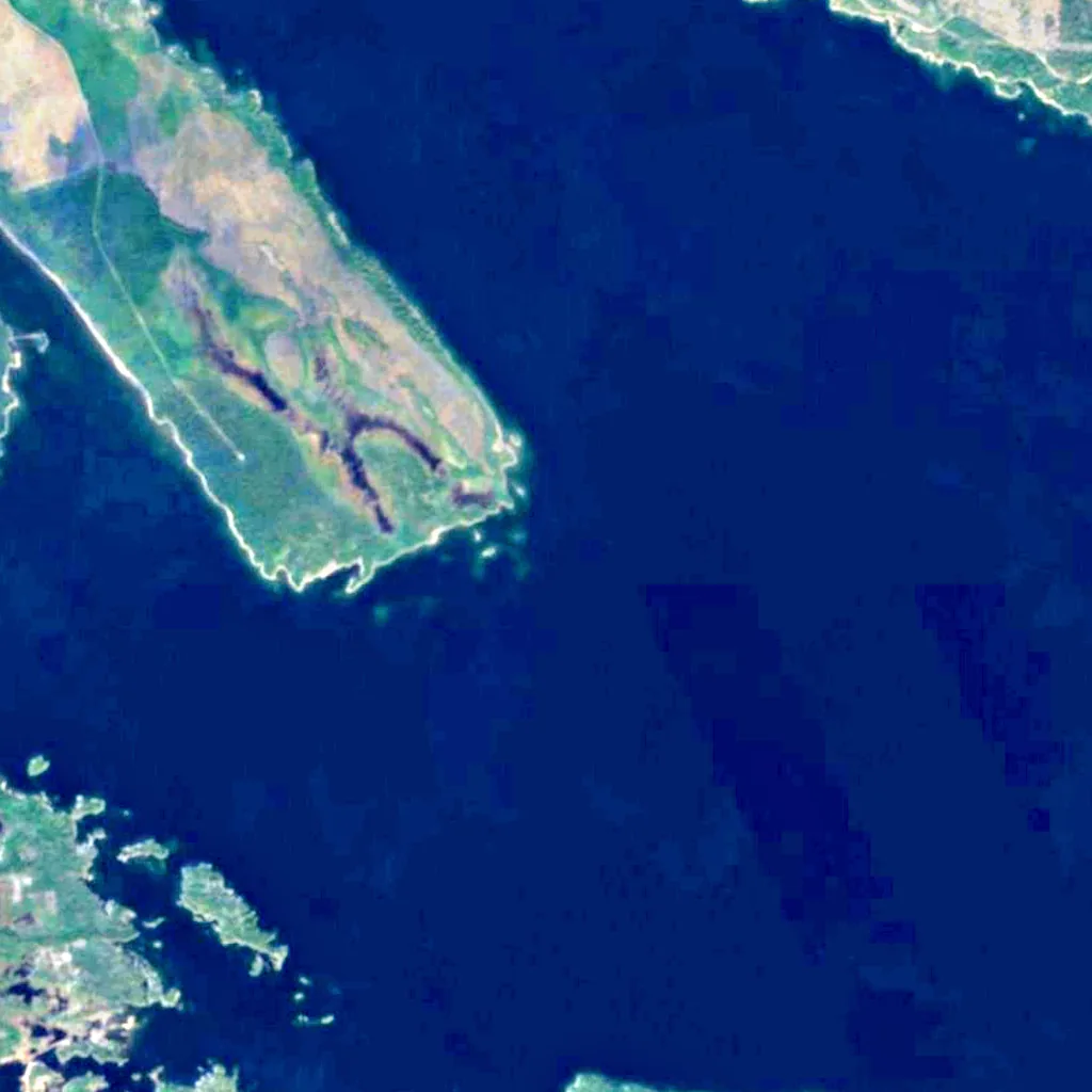 Hornavan seen from above (Sentinel-2)