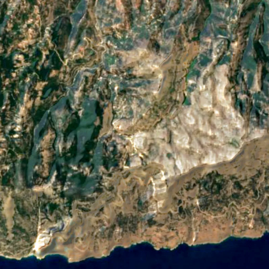 Icaria seen from above (Sentinel-2)