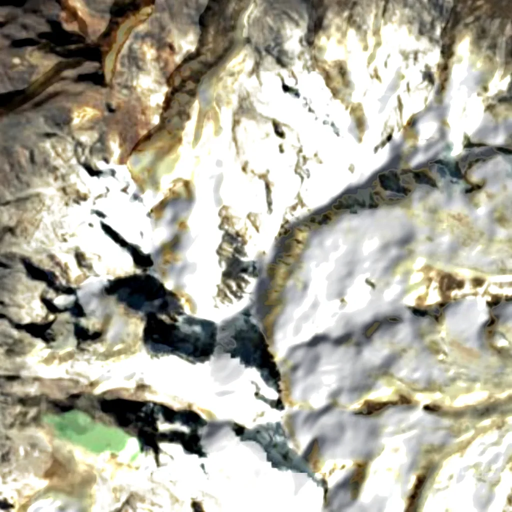 Illampu seen from above (Sentinel-2)