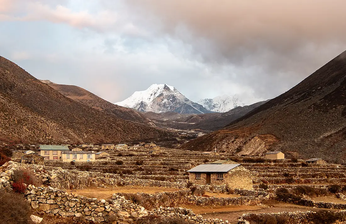 Island Peak (Imja Tse) from Dingboche Village