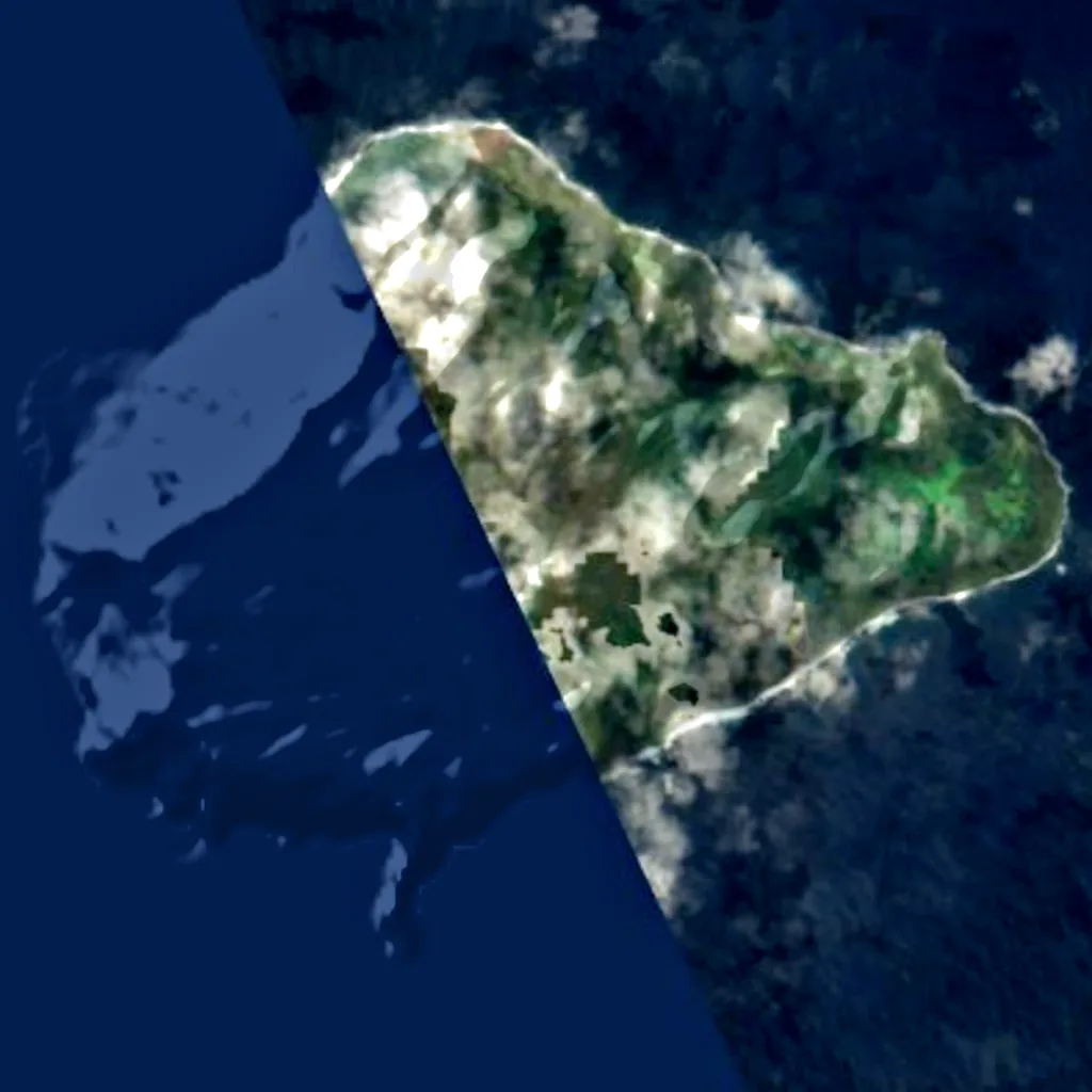 Inaccessible Island seen from above (Sentinel-2)