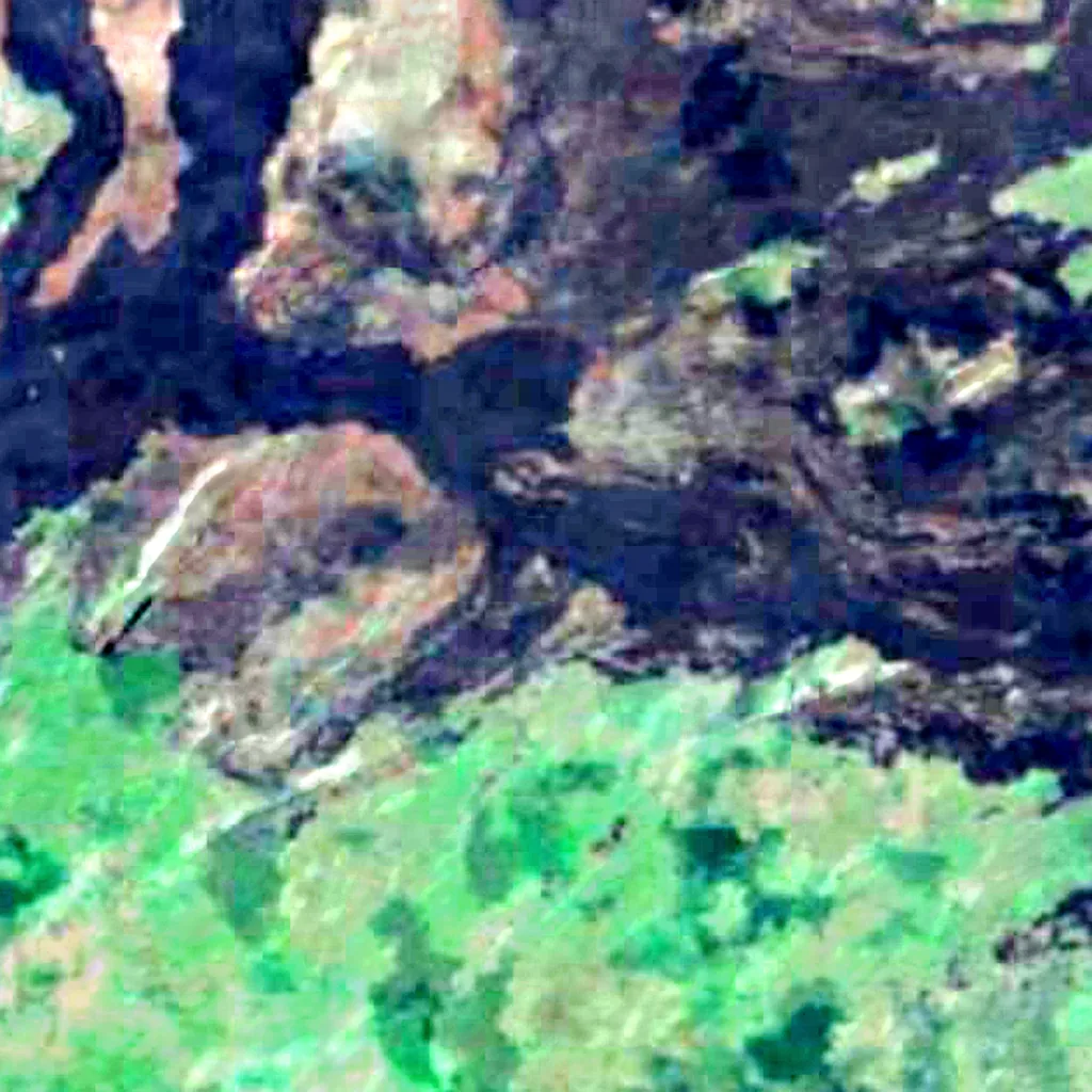 Isabela Island seen from above (Sentinel-2)