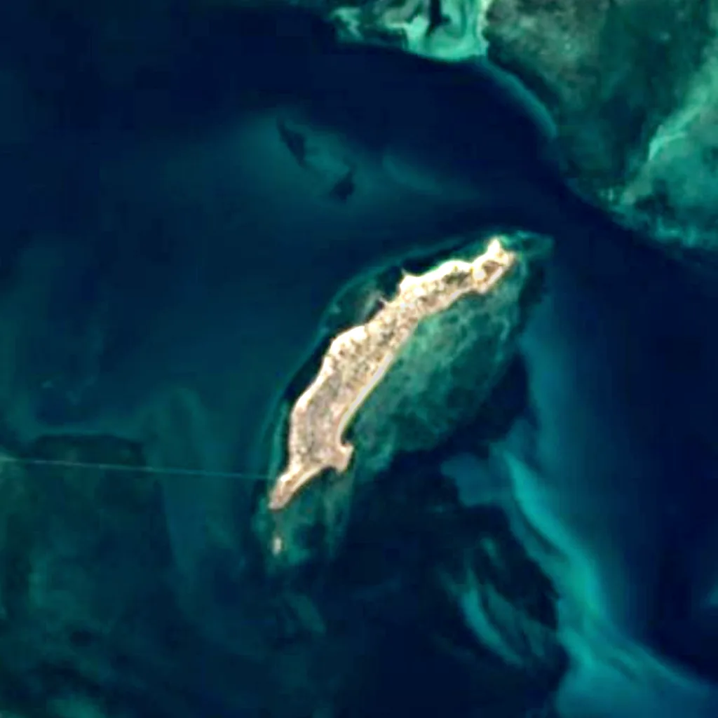 Island of Mozambique seen from above (Sentinel-2)