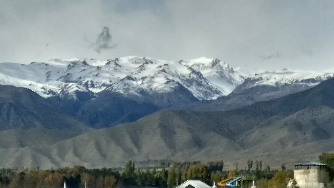 Issyk kul Lake mountains