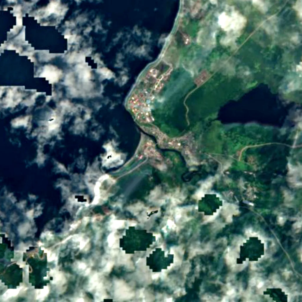 Iturup seen from above (Sentinel-2)