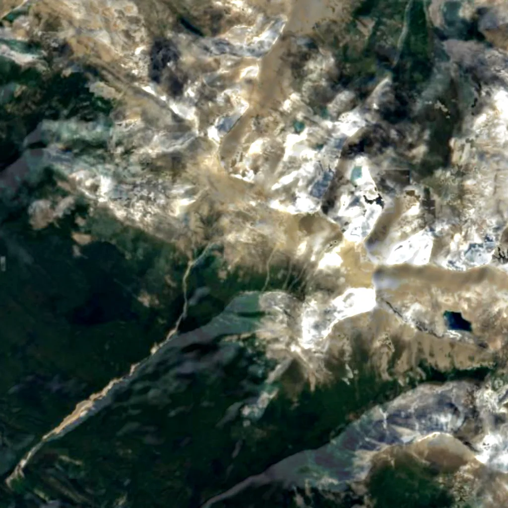 Jasper National Park seen from above (Sentinel-2)