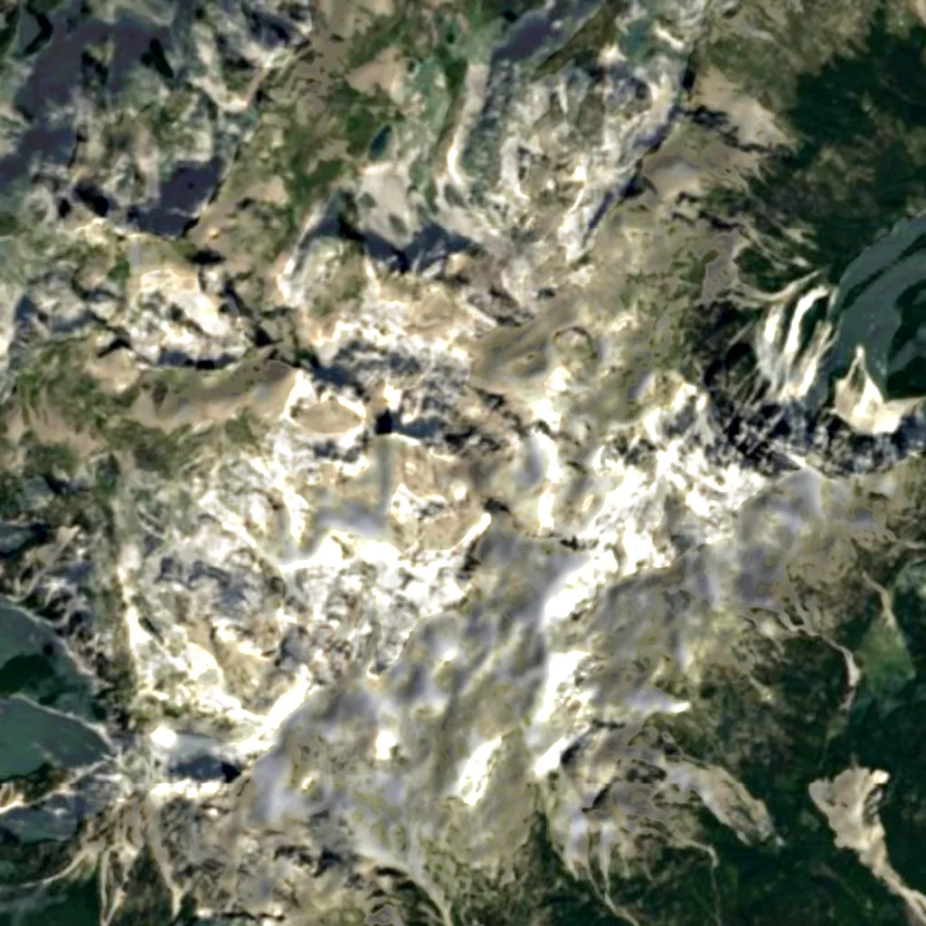 Jezercë seen from above (Sentinel-2)