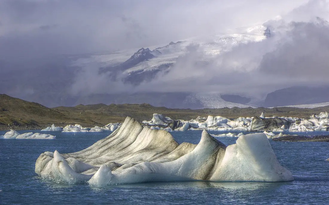 Jökulsárlón lagoon in southeastern Iceland