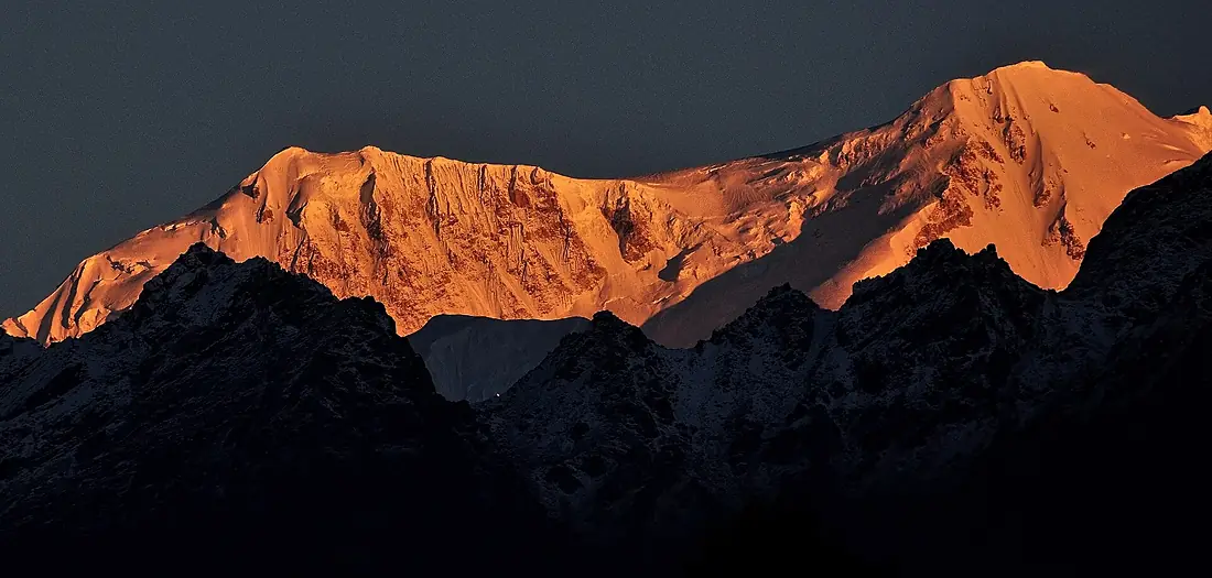 Mt. Kabru at sunrise Sikkim India October 2013