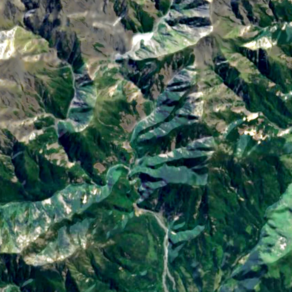 Kaikōura Dark Sky Sanctuary seen from above (Sentinel-2)