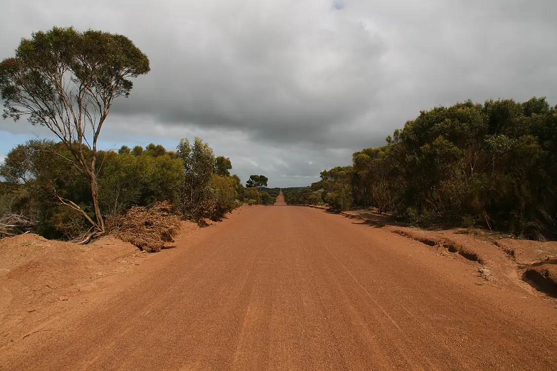Australia kangaroo island unsealed road