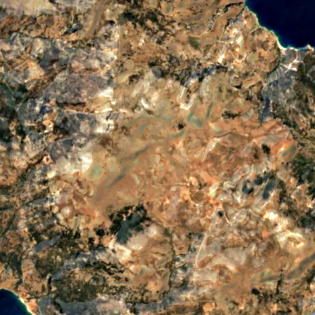 Karpathos seen from above (Sentinel-2)
