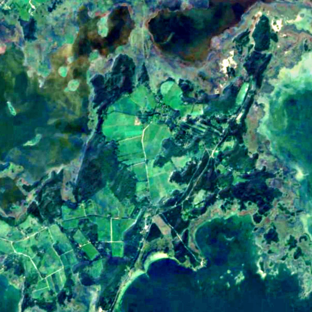 Kassari seen from above (Sentinel-2)