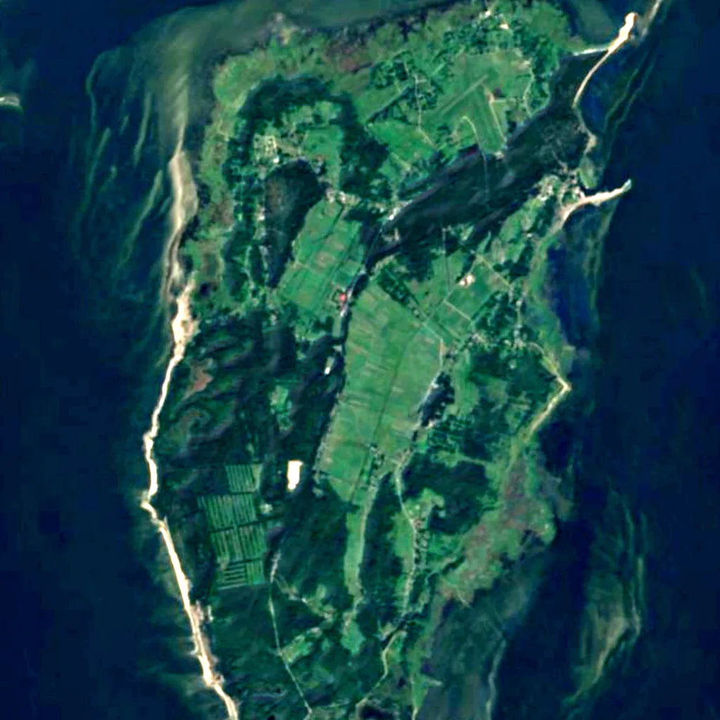 Kihnu seen from above (Sentinel-2)