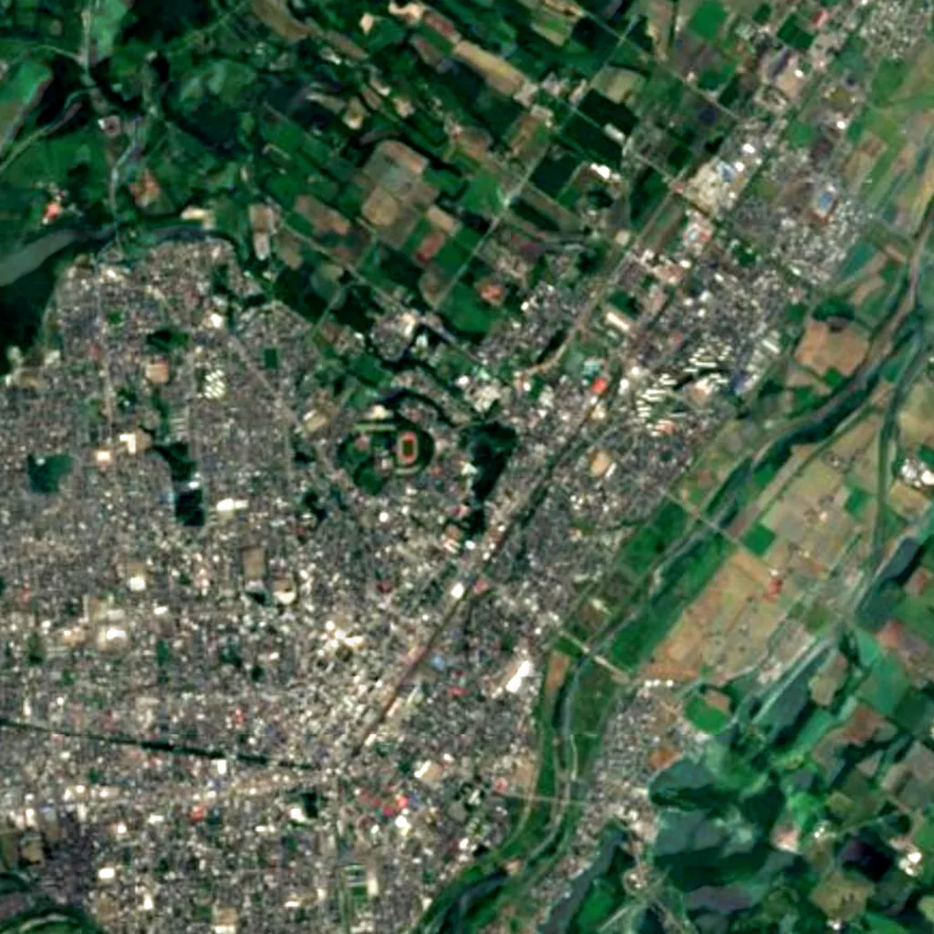Kitami Observatory seen from above (Sentinel-2)