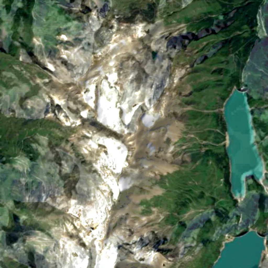 Kitzsteinhorn seen from above (Sentinel-2)