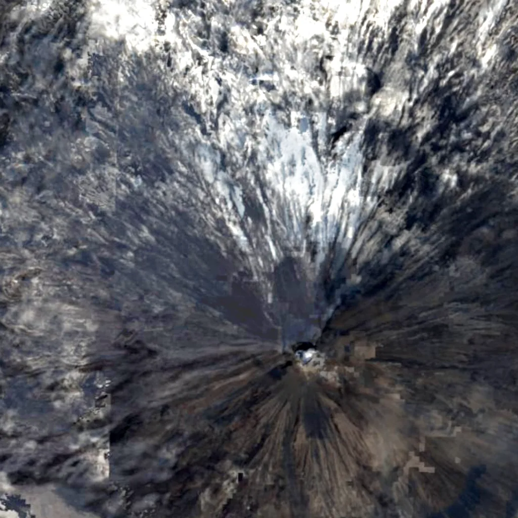 Klyuchevskaya Sopka seen from above (Sentinel-2)