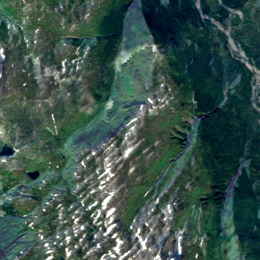 Kodiak Island seen from above (Sentinel-2)