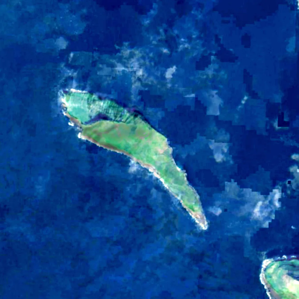 Koltur seen from above (Sentinel-2)