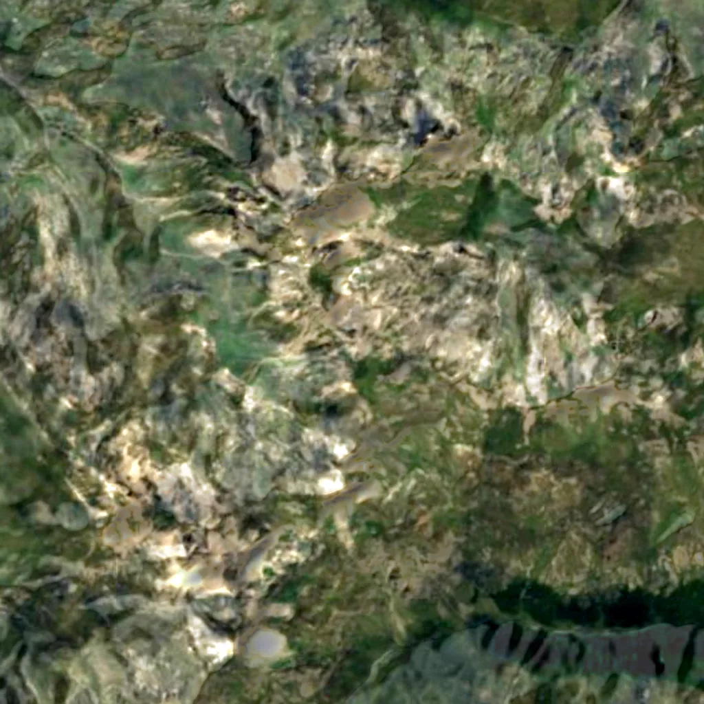 Korab seen from above (Sentinel-2)
