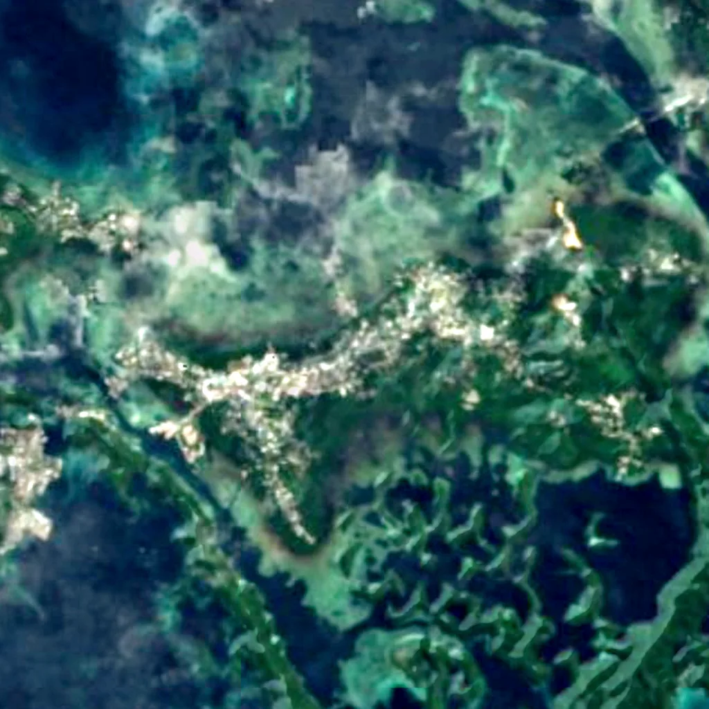 Koror Island seen from above (Sentinel-2)