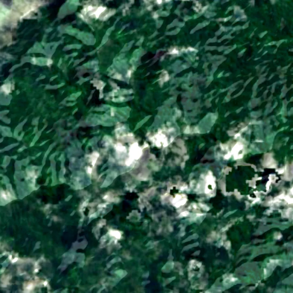 Kosrae seen from above (Sentinel-2)