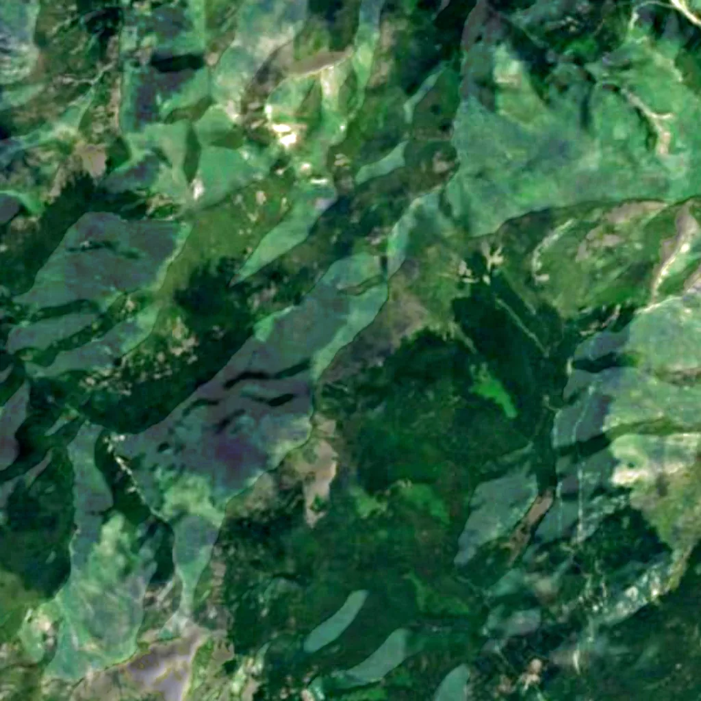 Kožuf seen from above (Sentinel-2)