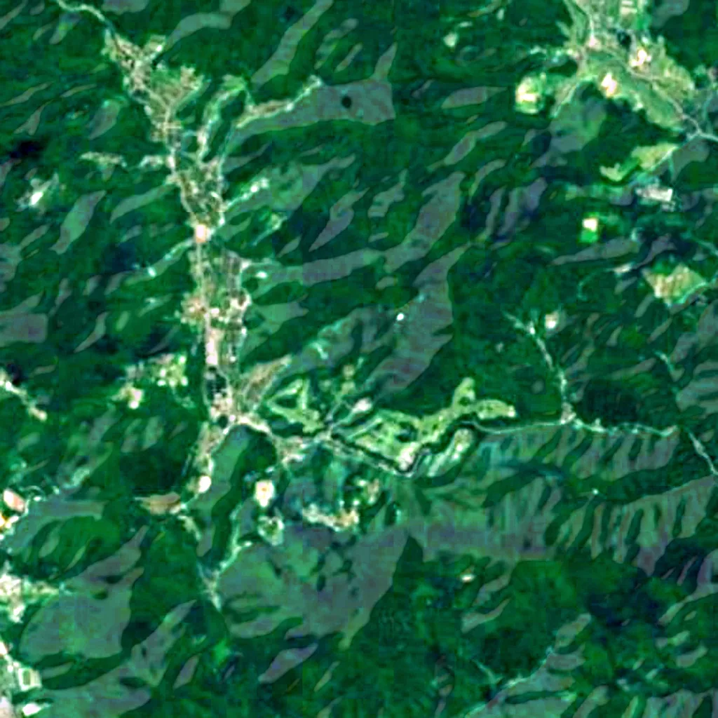 Kuma Kogen Astronomical Observatory seen from above (Sentinel-2)