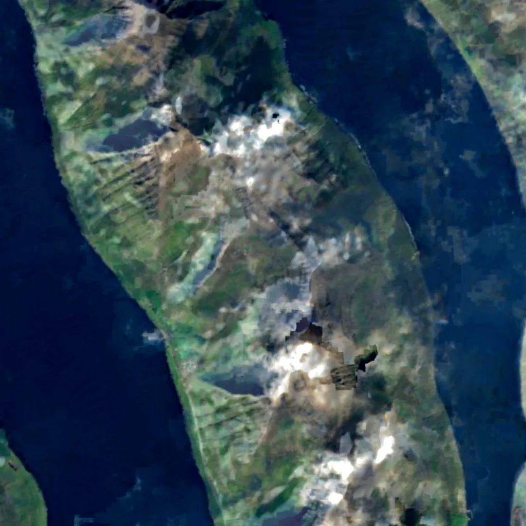 Kunoy seen from above (Sentinel-2)