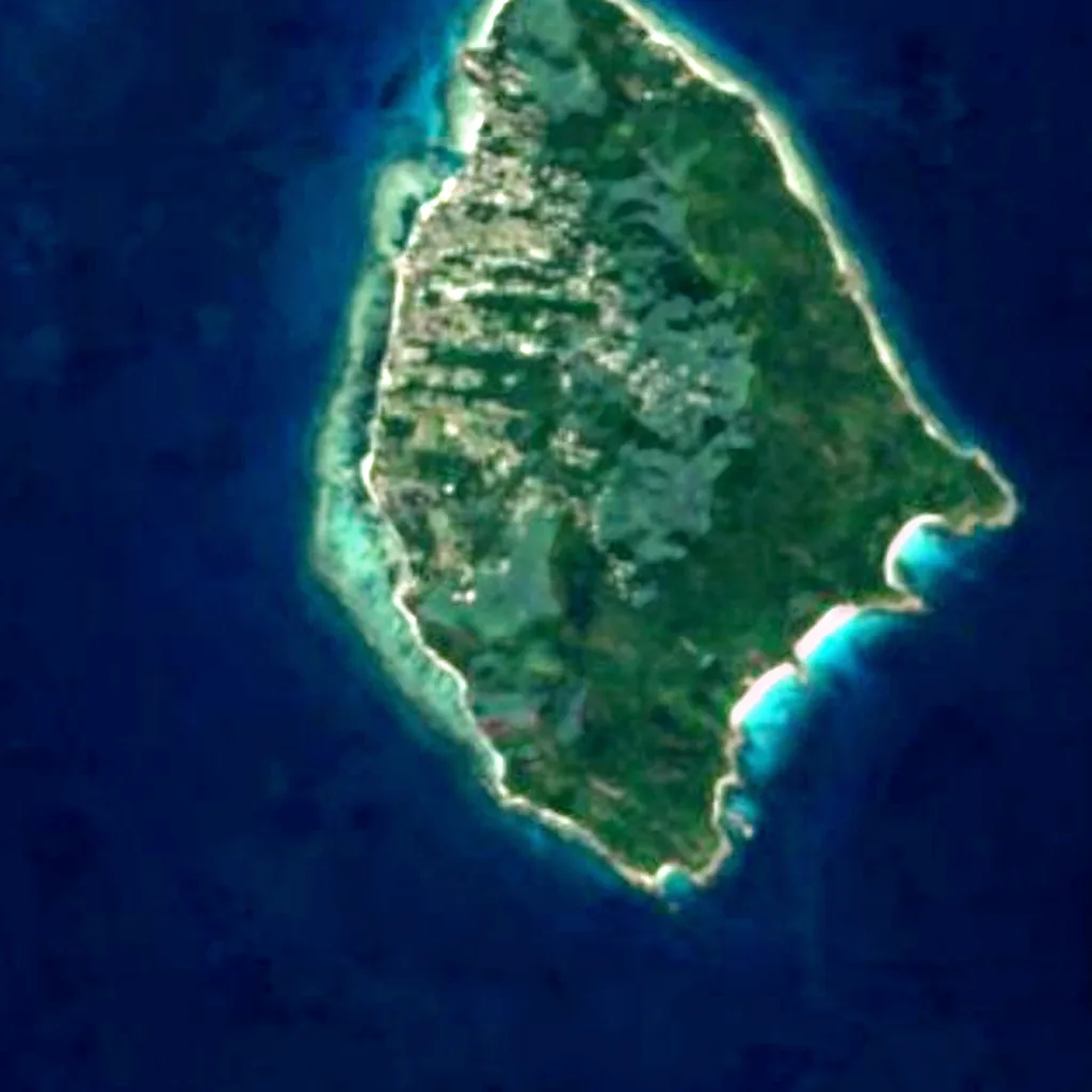 La Digue seen from above (Sentinel-2)