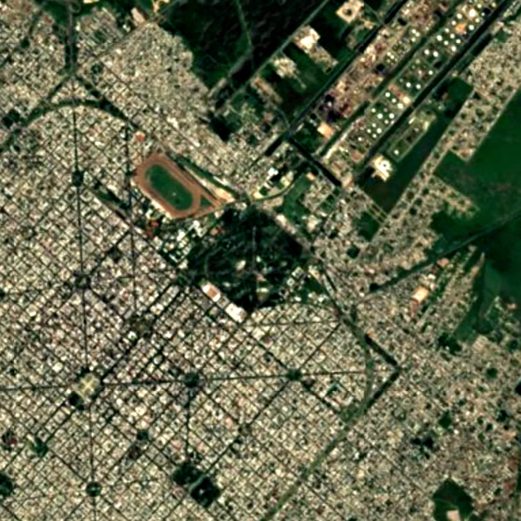 La Plata Astronomical Observatory seen from above (Sentinel-2)