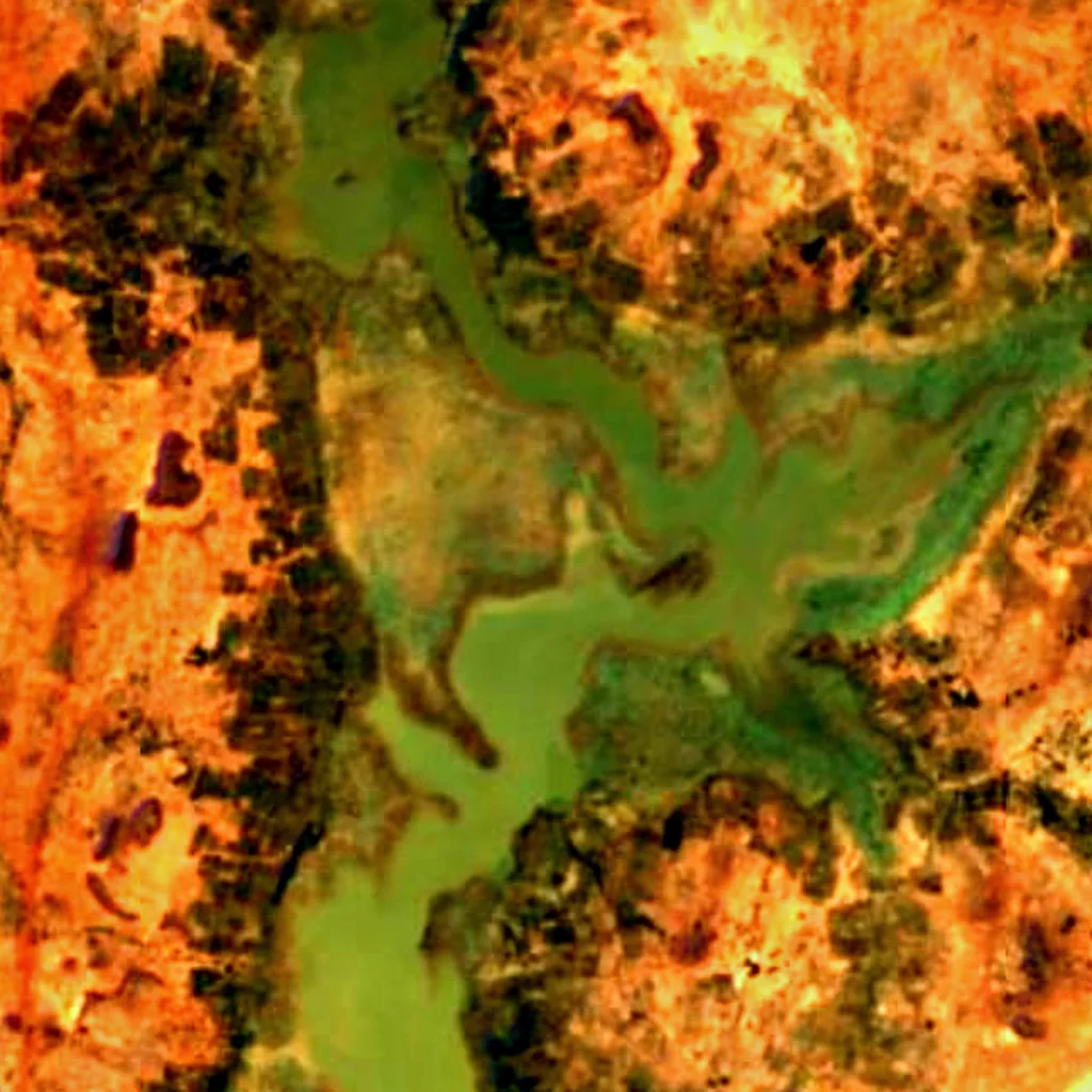 Lake Bam seen from above (Sentinel-2)