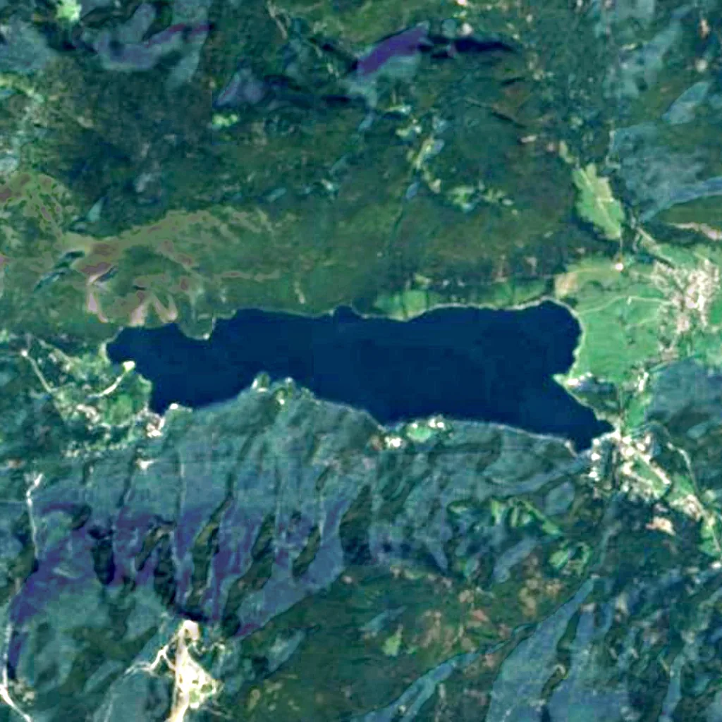 Lake Bohinj seen from above (Sentinel-2)