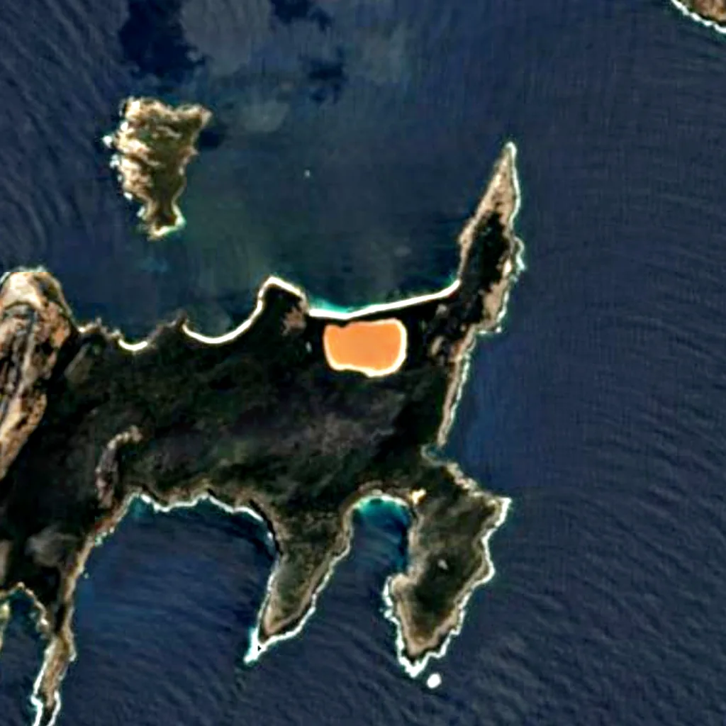 Lake Hillier seen from above (Sentinel-2)