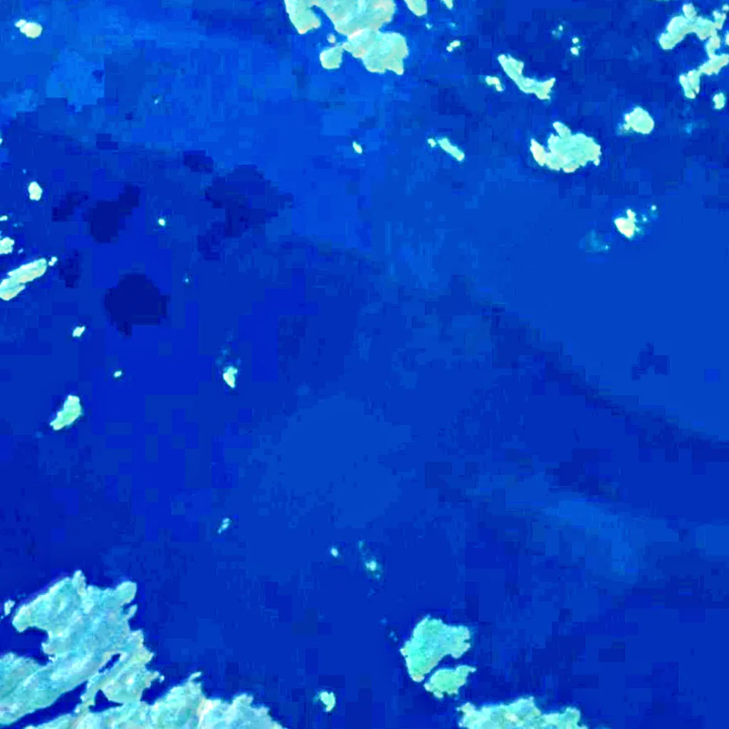 Lake Inari seen from above (Sentinel-2)