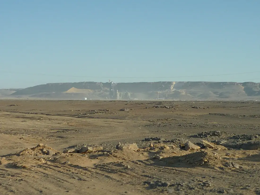 Cement plant Libyan desert