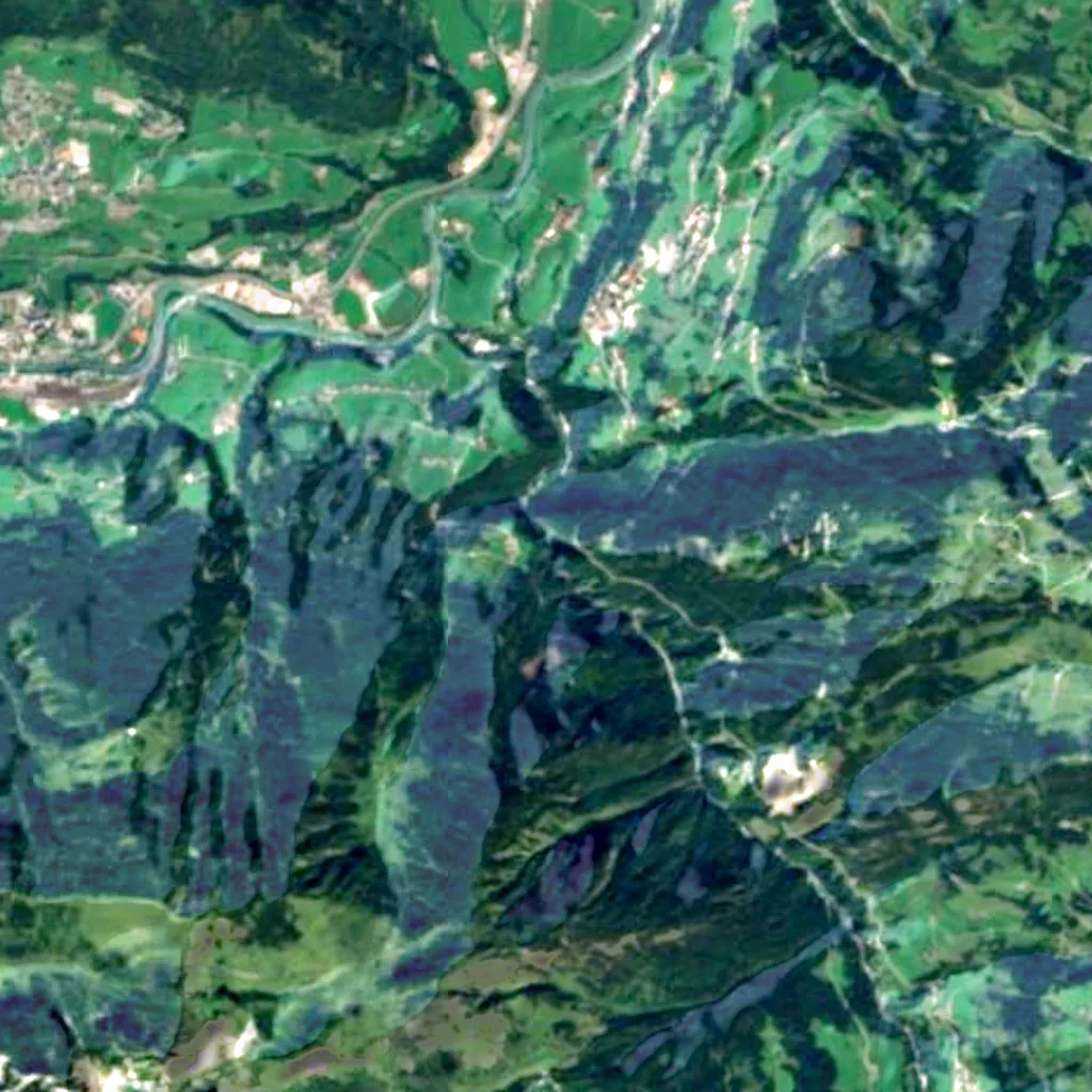 Liechtensteinklamm seen from above (Sentinel-2)