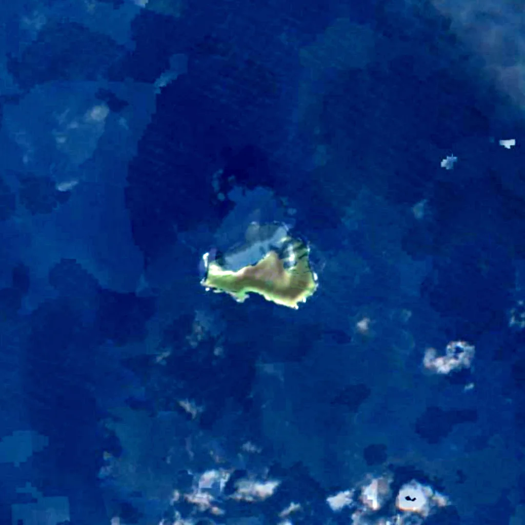 Lítla Dímun seen from above (Sentinel-2)