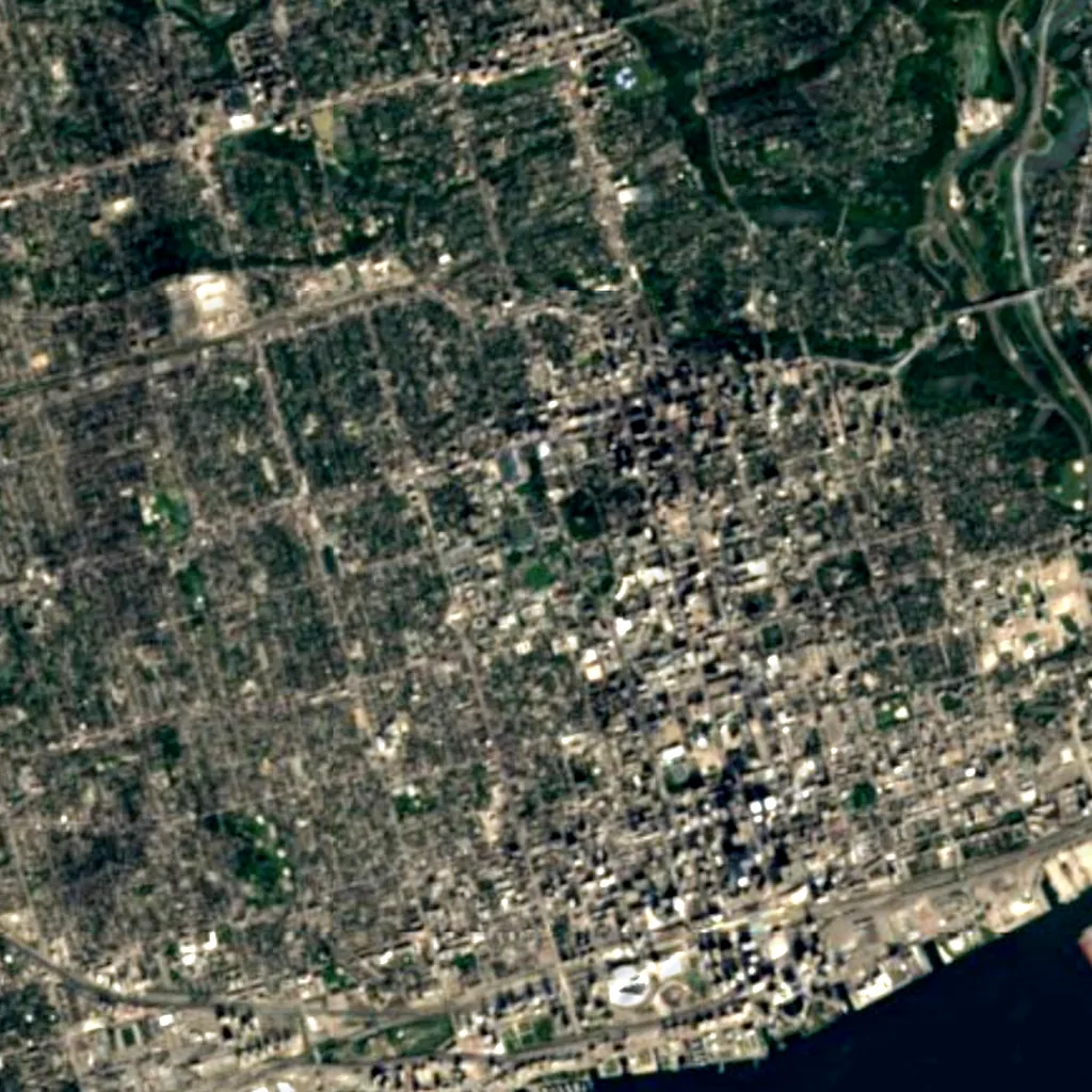 Louis B. Stewart Observatory seen from above (Sentinel-2)