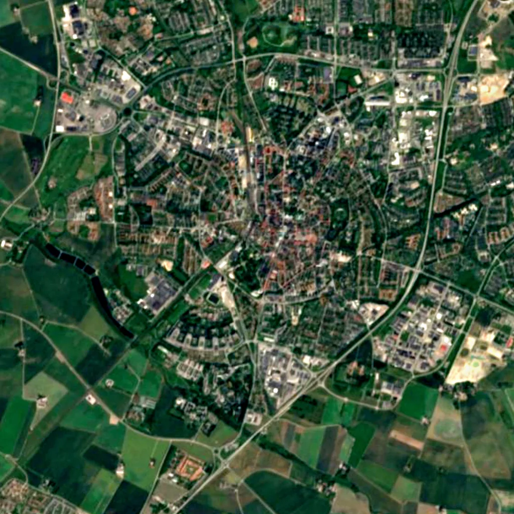 Lund Observatory seen from above (Sentinel-2)