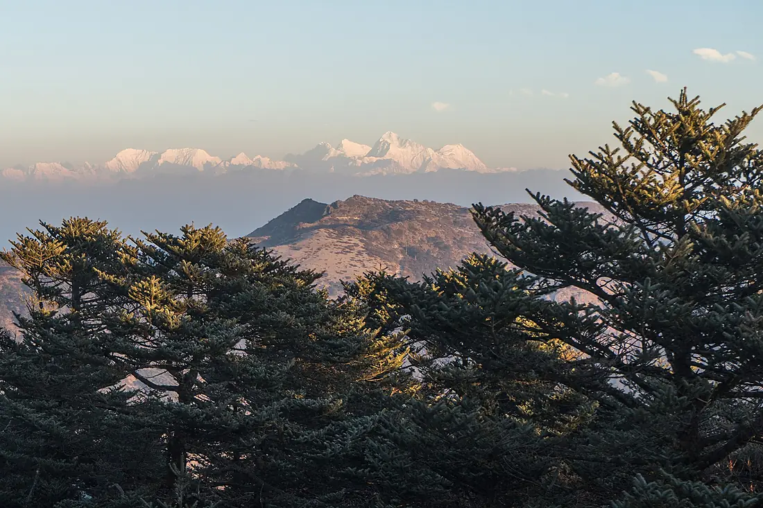 2024-03-10 Lhotse, Everest, Makalu and Chomo Lonzo seen from Sandakphu 2