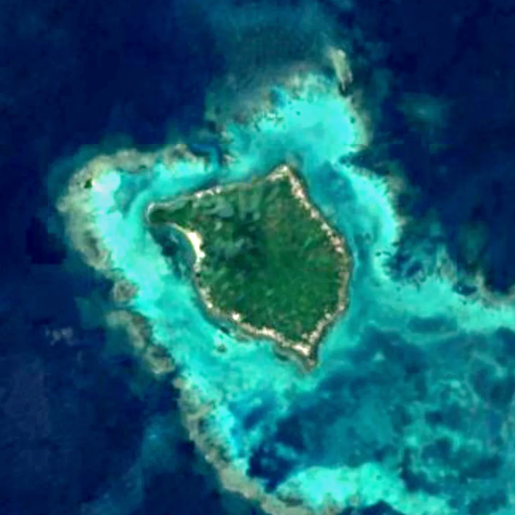 Manono Island seen from above (Sentinel-2)