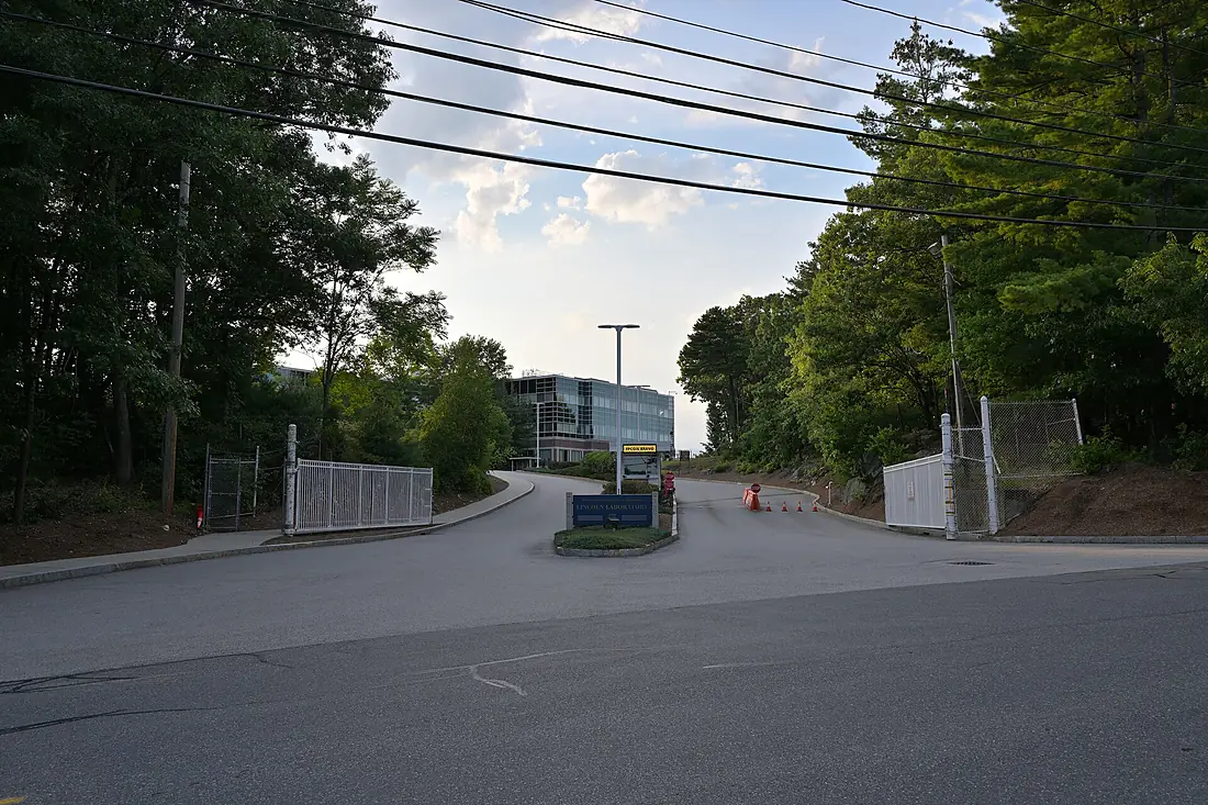 MIT Lincoln Laboratory entrance on Wood Street August 2026